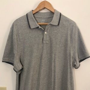 J Crew Grey Pique Polo